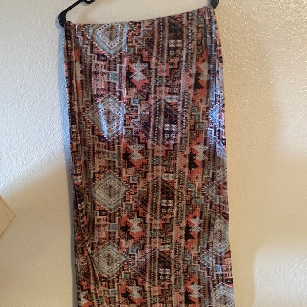 Just Be...brand size M long skirt, 95% poyester and 5% spandex, multiple colors.